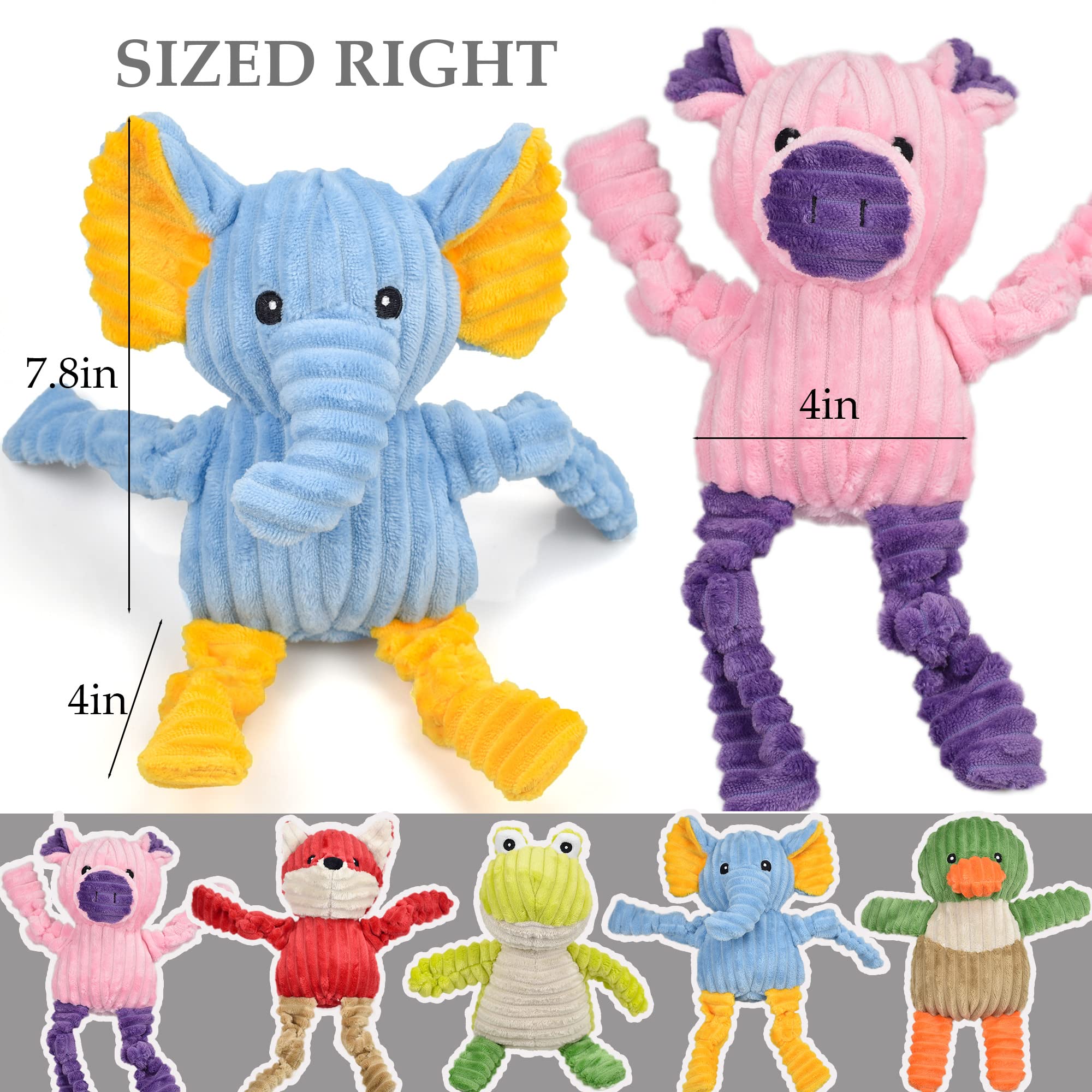 LECHONG duck plush toy with squeaker promotes fetch and enrichment during indoor play.