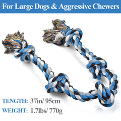 LECHONG indestructible cotton rope toy for large dogs supports tough chewing sessions