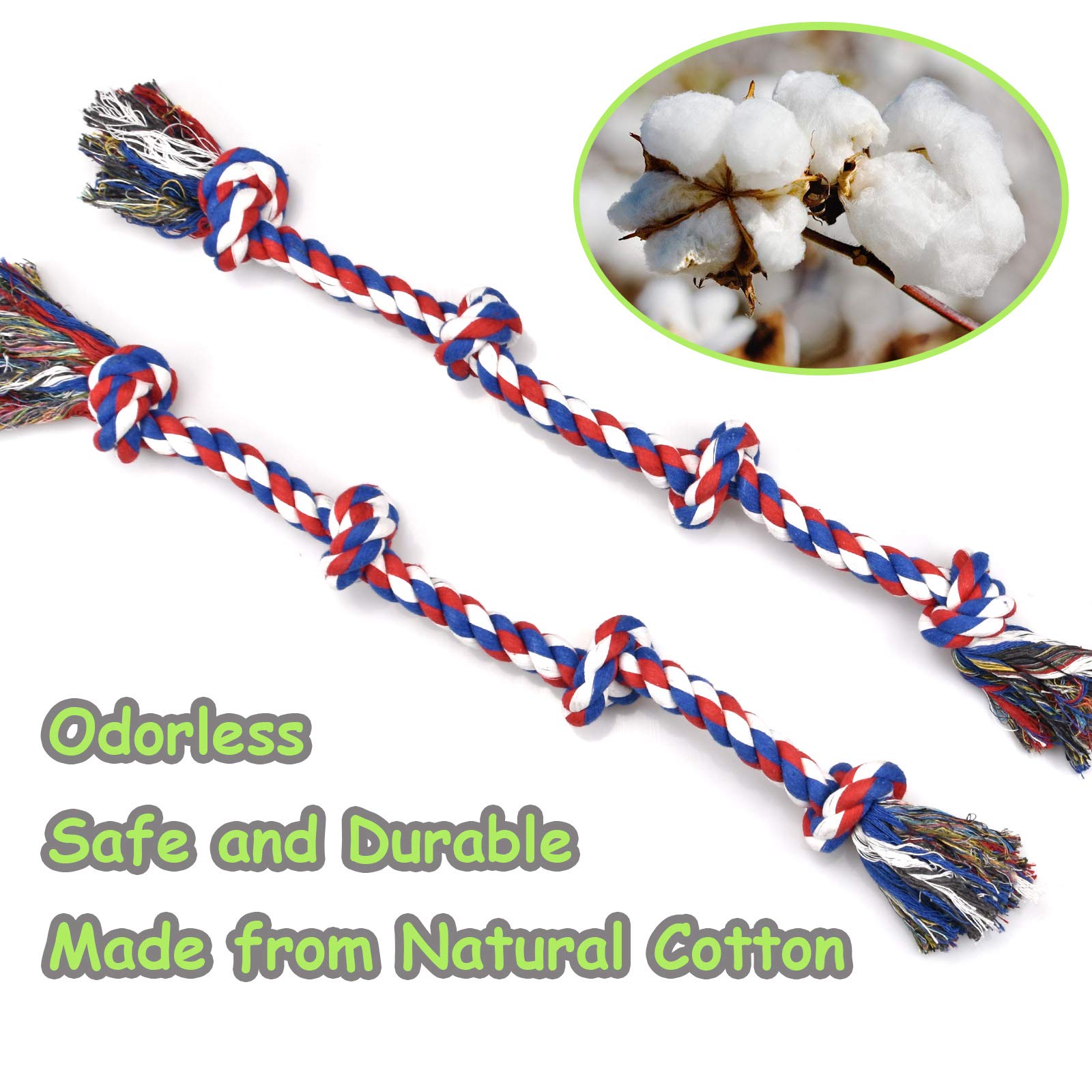 LECHONG knot rope toy for dogs keeps them occupied and satisfied