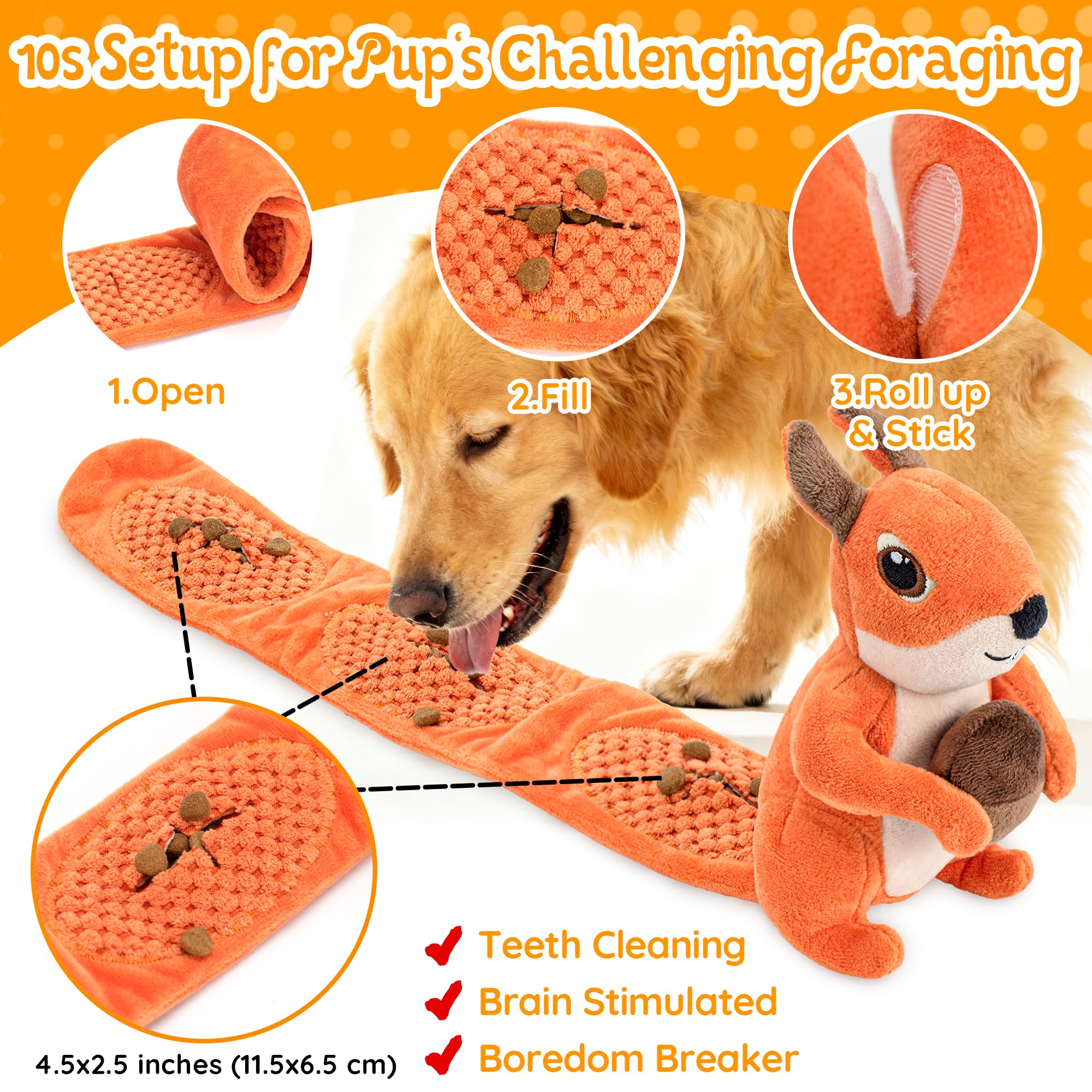 LECHONG long crinkle tail toy with 23-inch length for durable tug-and-fetch fun.