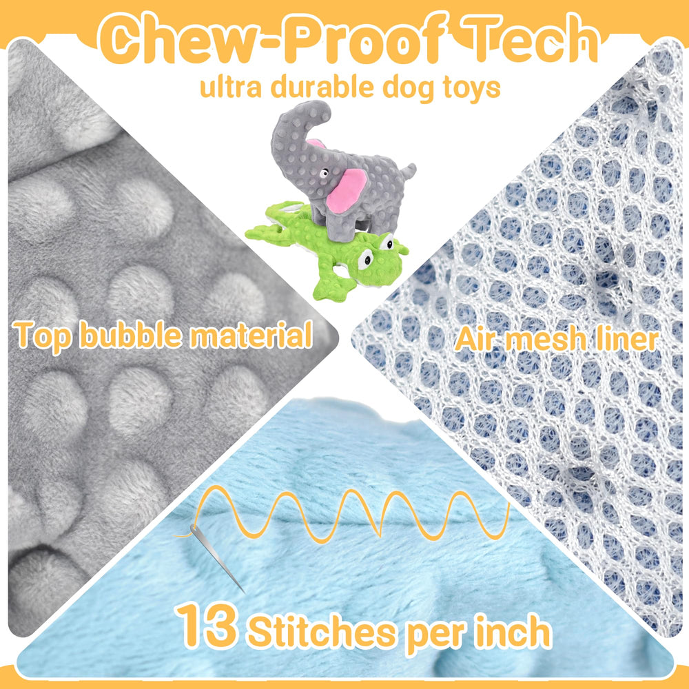 LECHONG no-stuffing elephant toy with squeaker boosts interactive play