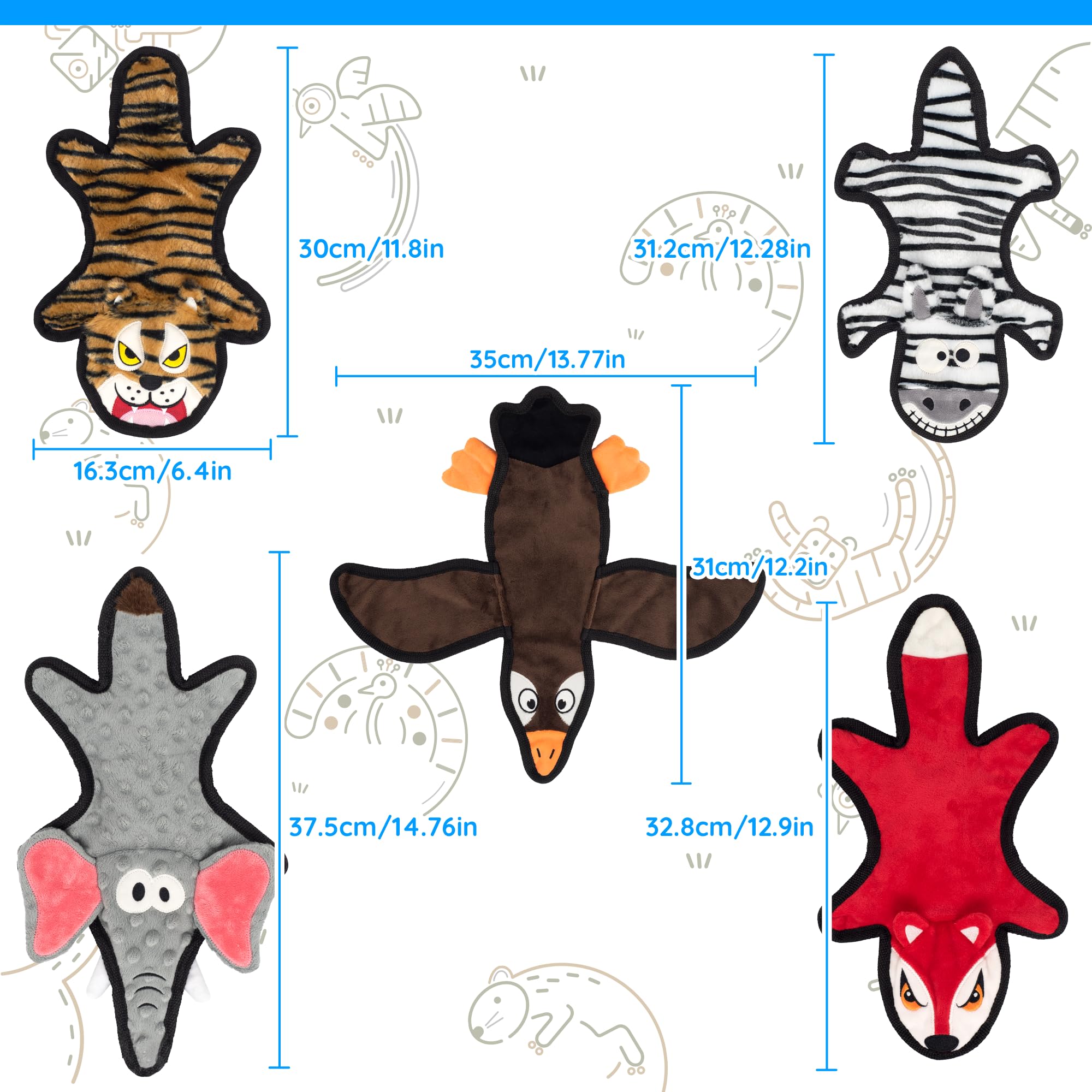 LECHONG no-stuffing set inner squeaker and crinkle for engagement