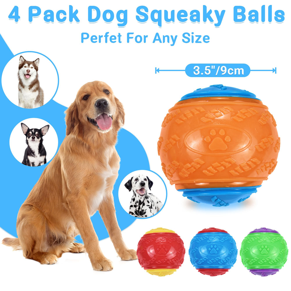 LECHONG premium TPR squeaky ball closeup highlighting durability for chewing.