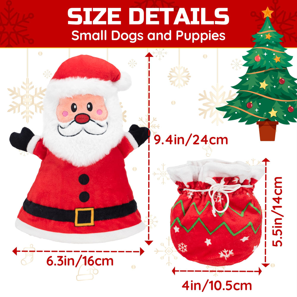 LECHONG Santa toy textured fuzz supports chewing fun and oral-care routines