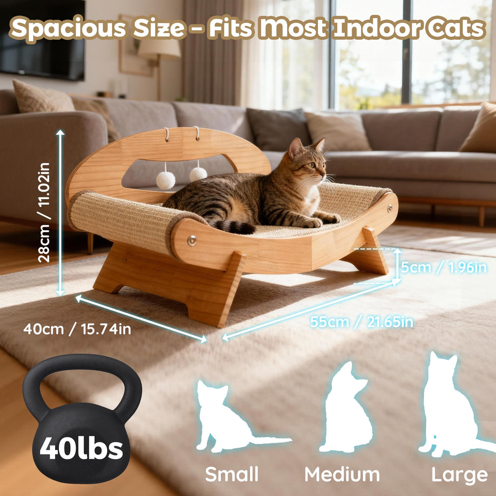 LECHONG 22x15 inch bed fits kittens to medium cats