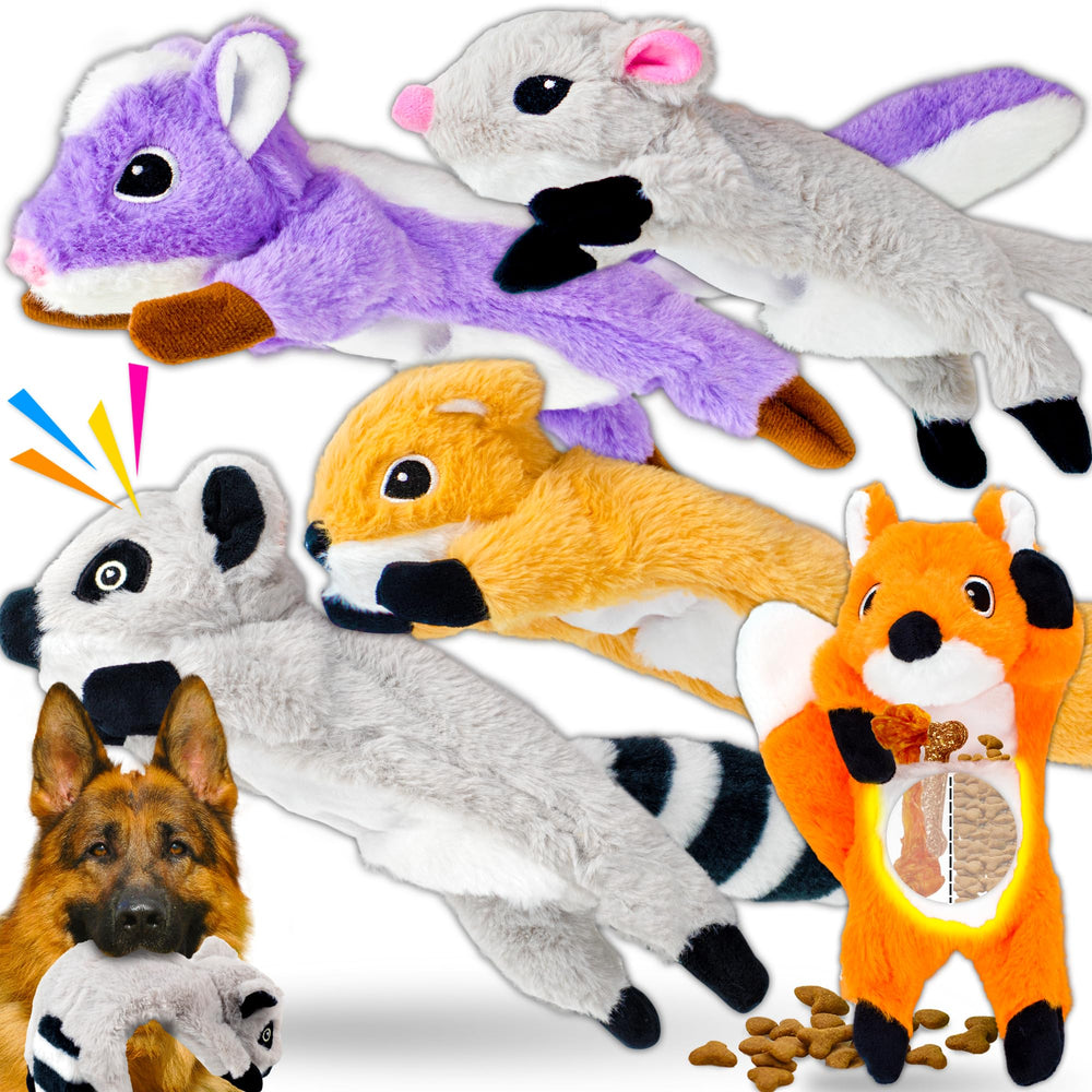 LECHONG stuffless dog toy lemur supports focused play for aggressive chewers.