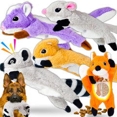 LECHONG stuffless dog toy lemur supports focused play for aggressive chewers.