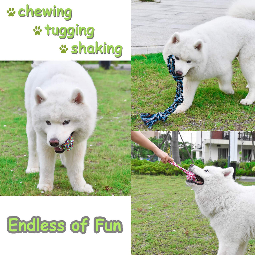 LECHONG supervised play rope toys support safe chewing and replacements as needed