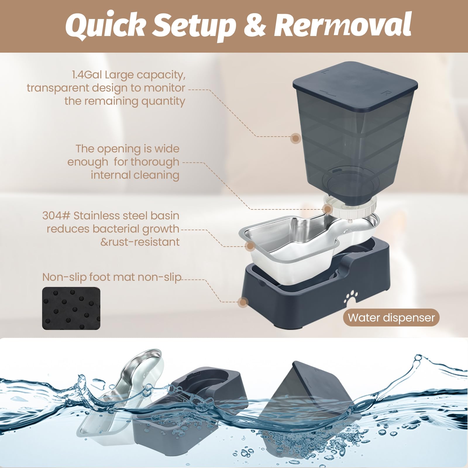 Leefele anti-tip base with dual-angle design prevents spills during play