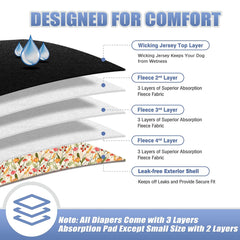Leekalos dog diapers small Flora leak-free shell visible for mess protection