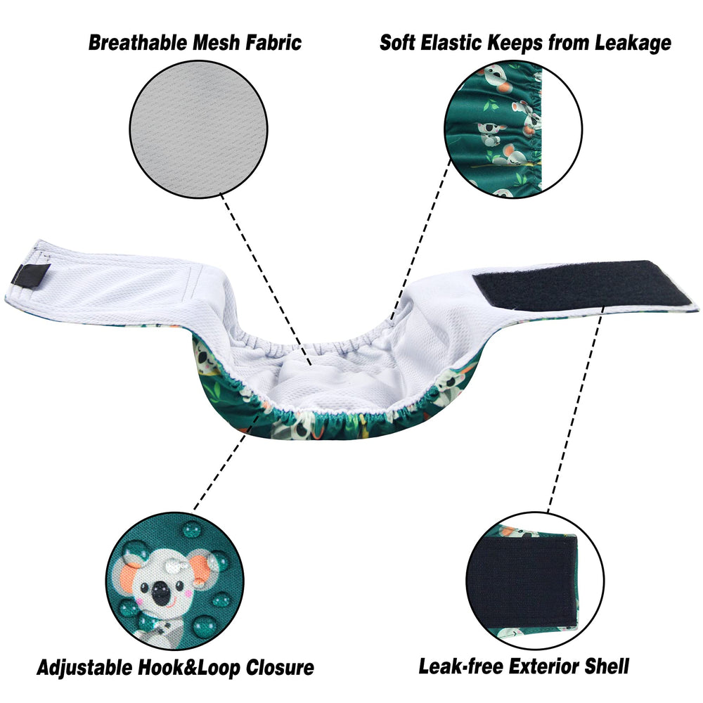 Leekalos machine-washable wraps for easy, reusable care.
