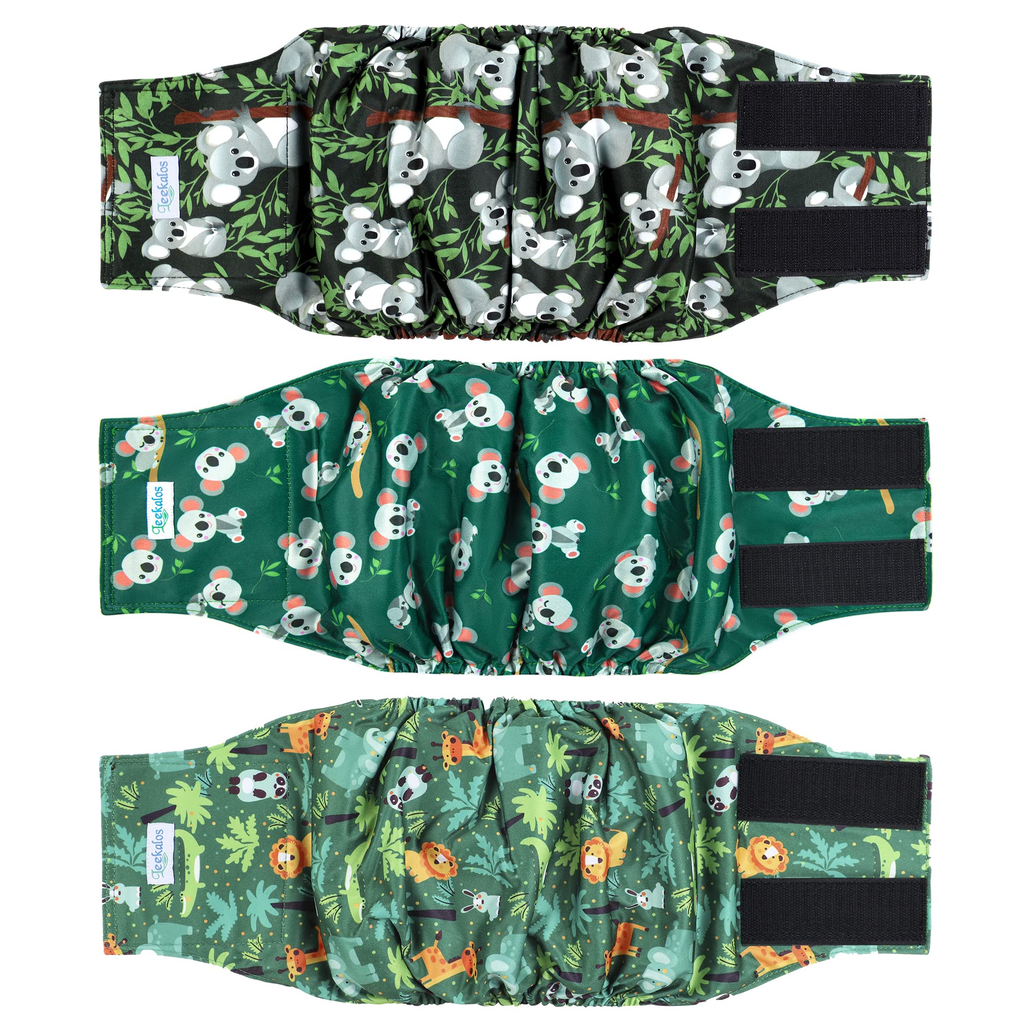 Leekalos male dog diapers Koala wrap with secure closure for a comfortable floor-protecting fit.