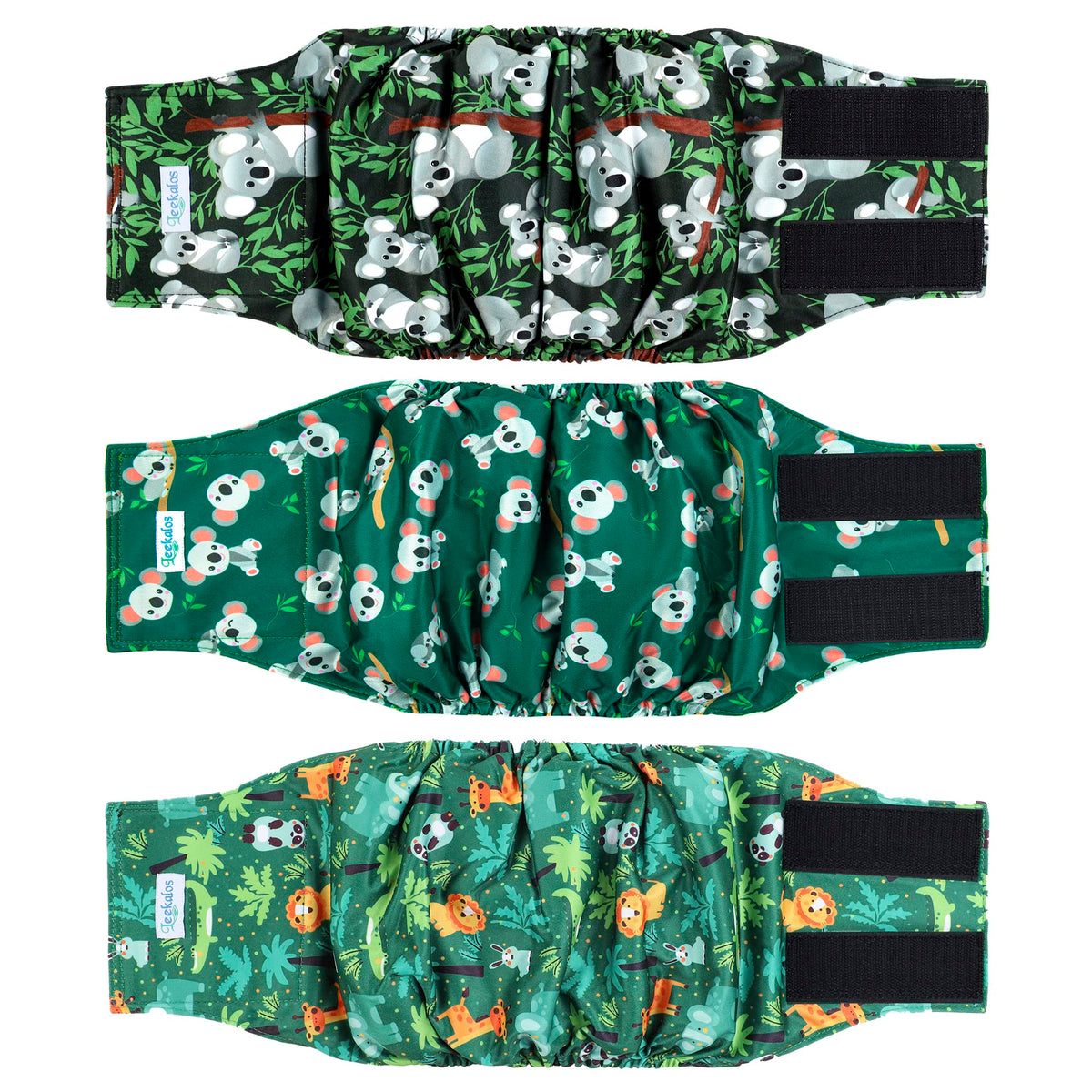 Leekalos male dog diapers Koala wrap with secure closure for a comfortable floor-protecting fit.