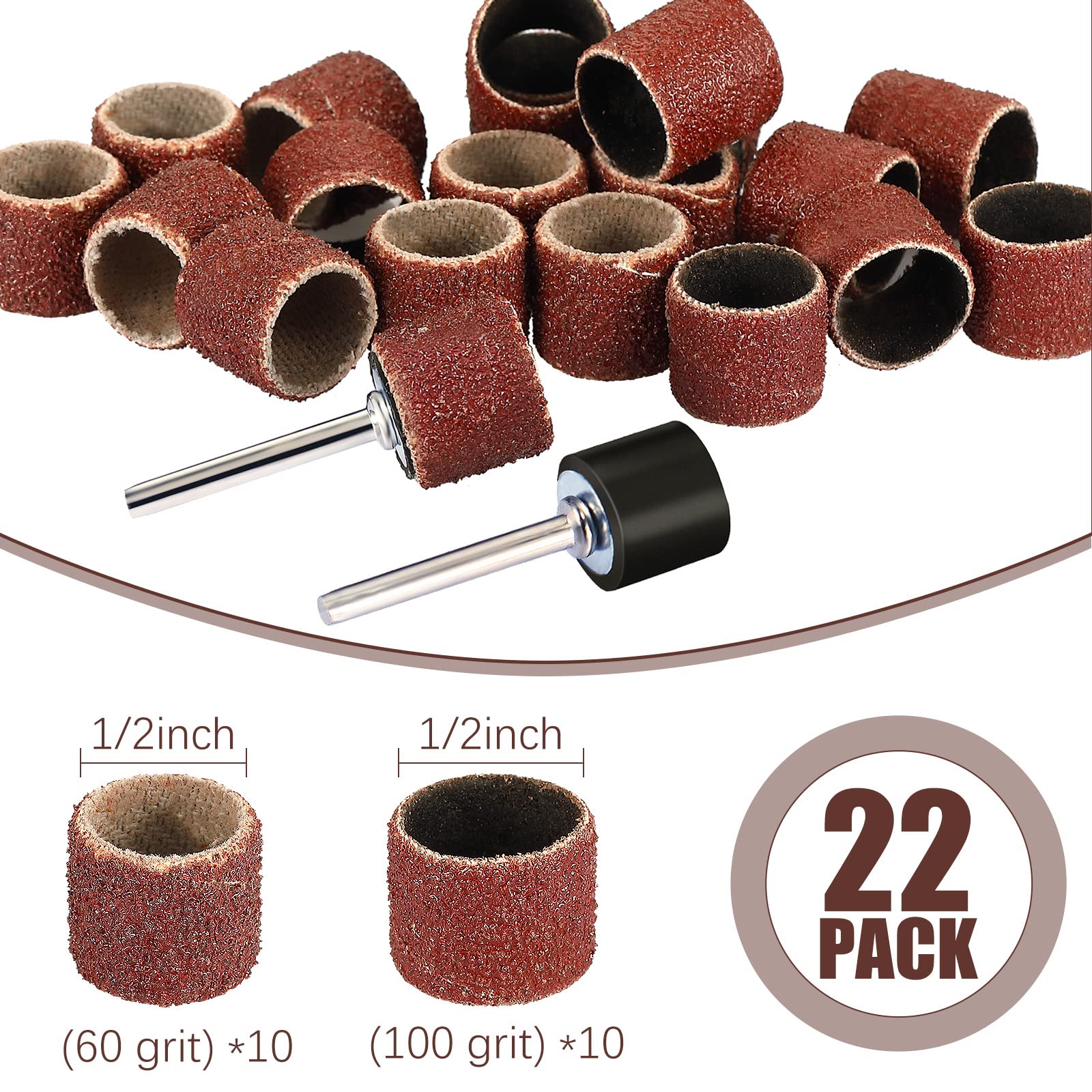 Leelosp 60- and 100-grit bands organized for long-lasting reuse.