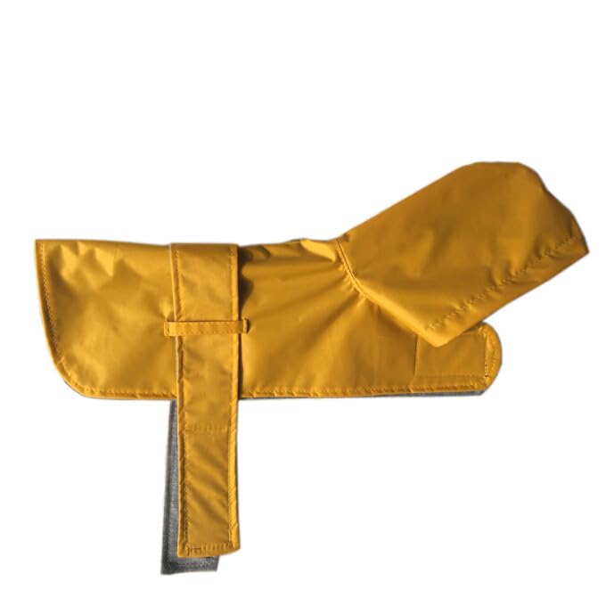 LeerKing raincoat with leash hole and adjustable straps for easy on-off during outings.