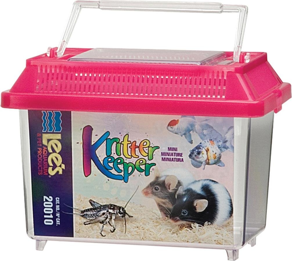 Lee's Kritter Keeper Mini Rectangle with lid provides secure, breathable pet enclosure.