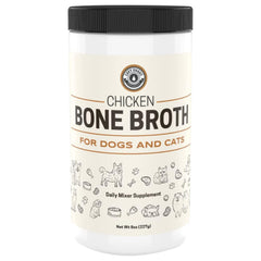 Left Coast Performance bone broth powder bottle entices picky eaters with rich aroma.