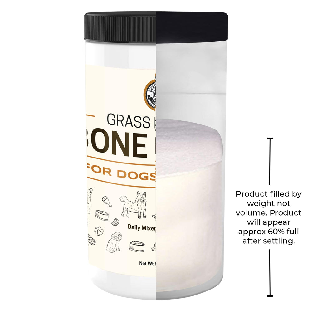 Left Coast Performance human-grade broth powder ready to mix into pet food.