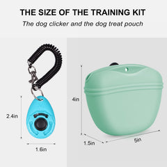 Left&amp;Right silicone dog treat pouch close-up showing food-safe silicone and easy access.