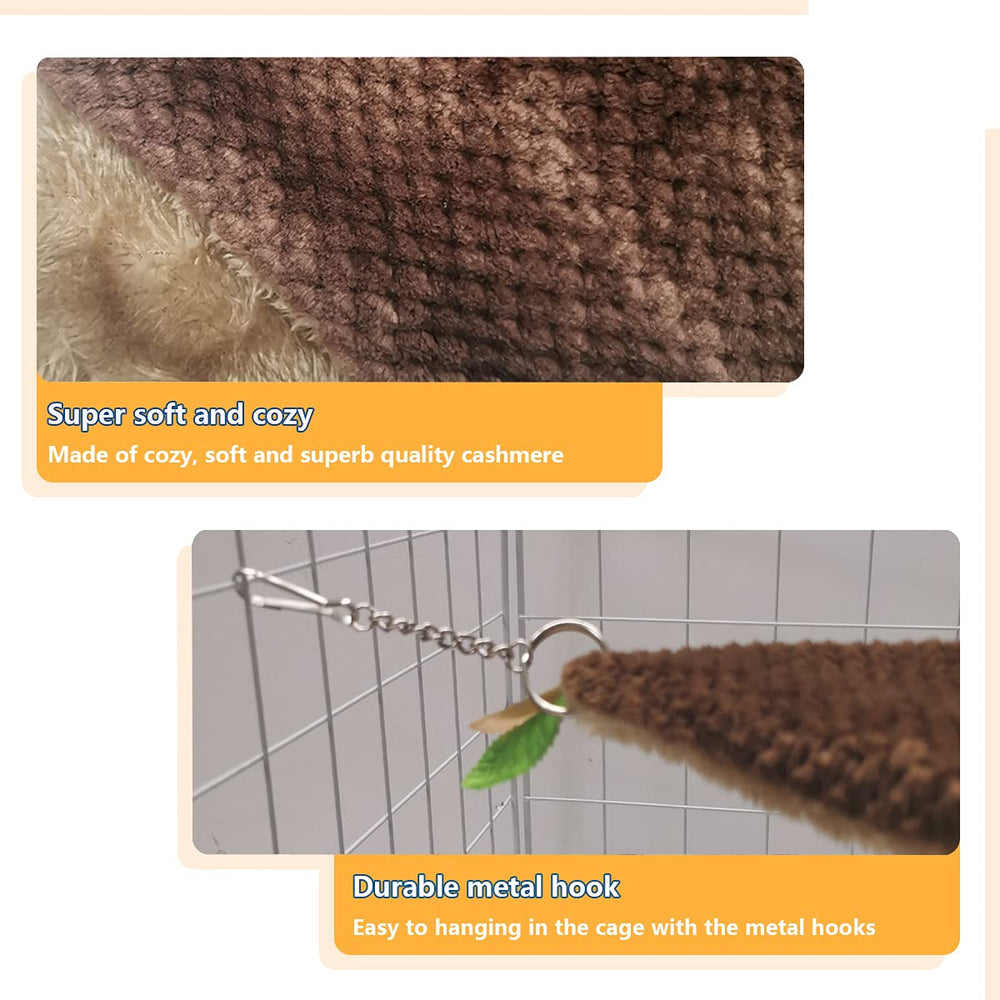 LEFTSTARER Cashmere Pet Hammock emphasizes gentle material for skin-safe lounging.