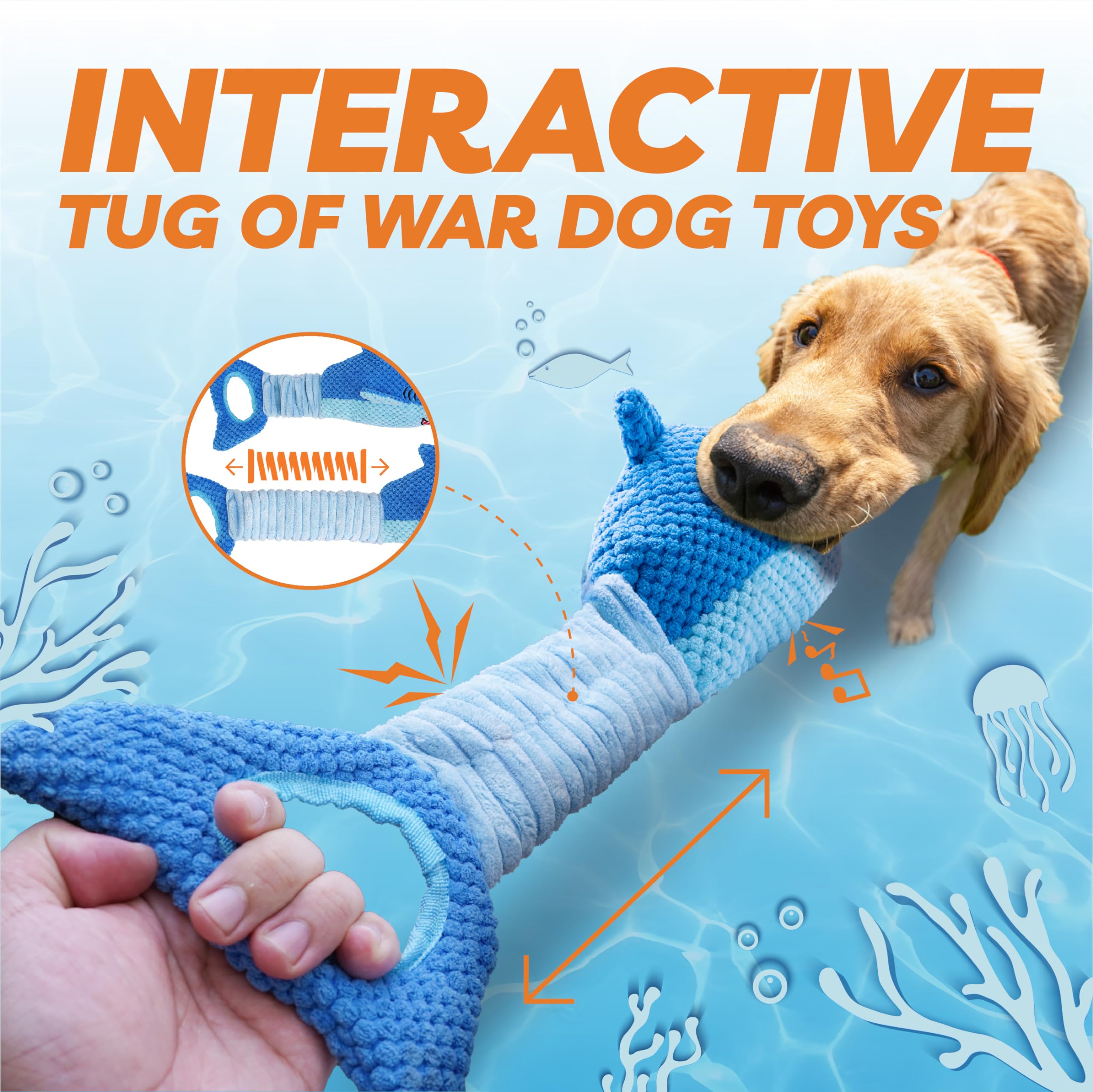 LEGEND SANDY aggressive-chewer toy with pull-tail supports durable tug-of-war sessions.