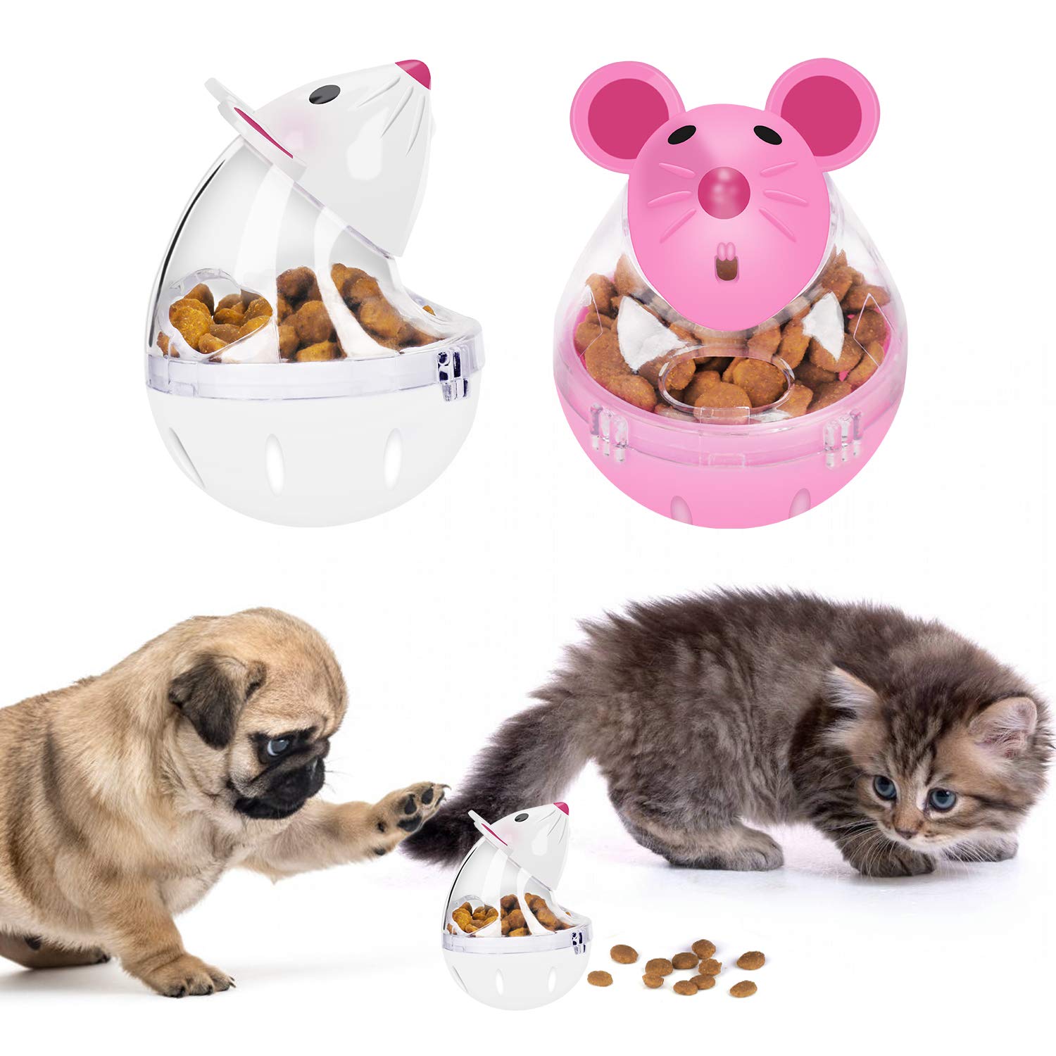 Legendog cat slow feeder ball mice-shape design captures attention for play.