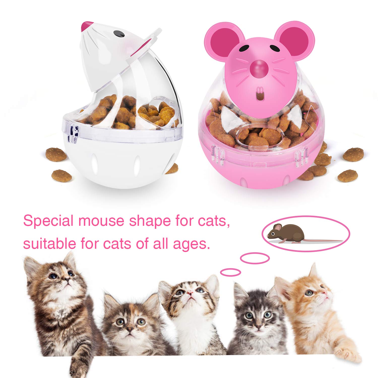 Legendog cat slow feeder ball transparent tank helps locate treats during play.