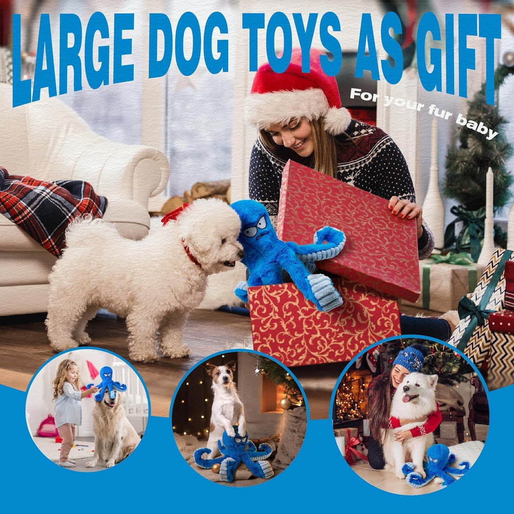 LEGEND SANDY octopus toy sized 14.5 inches long for bigger dogs