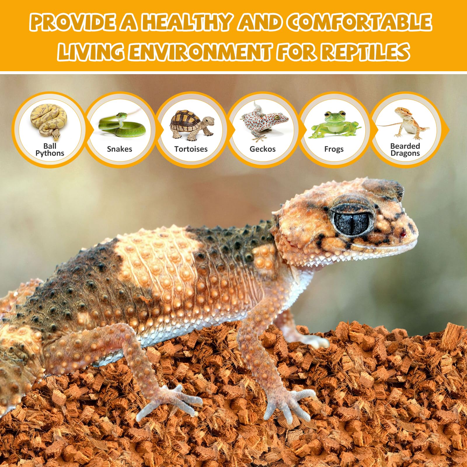 Legigo coconut chip substrate expanding when hydrated for quick fresh bedding.
