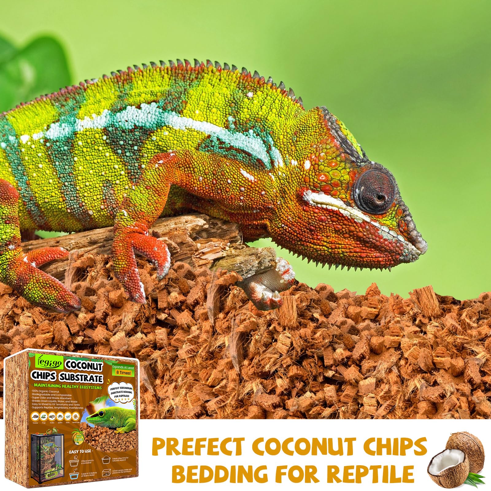 Legigo coconut chip substrate versatile for garden mulch and hydroponics.