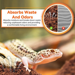 Legigo substrate bedding with tunnels visual demonstrating enrichment and privacy for reptiles