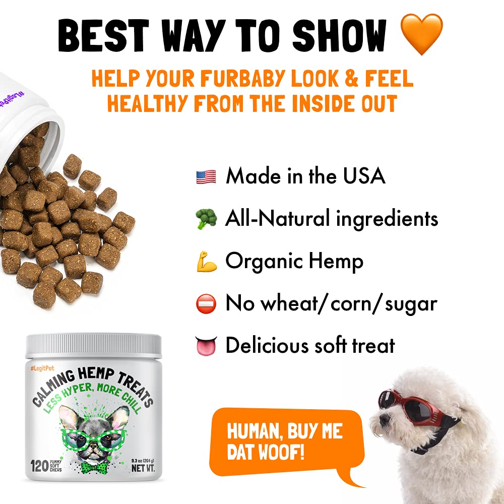 LEGITPET calming treats dog relaxation on floor illustrates post-stress calm moments