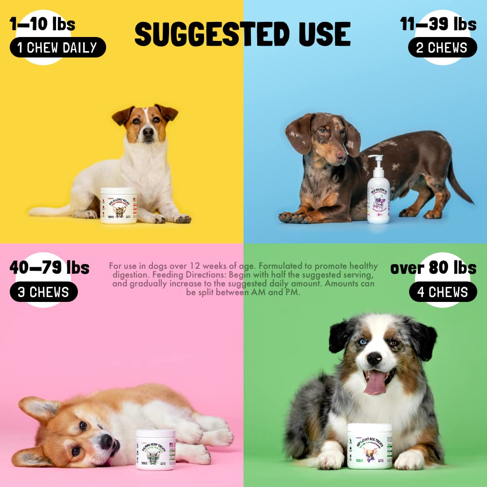 LEGITPET calming treats dog tasting smile shows dogs eagerly accepting duck flavor