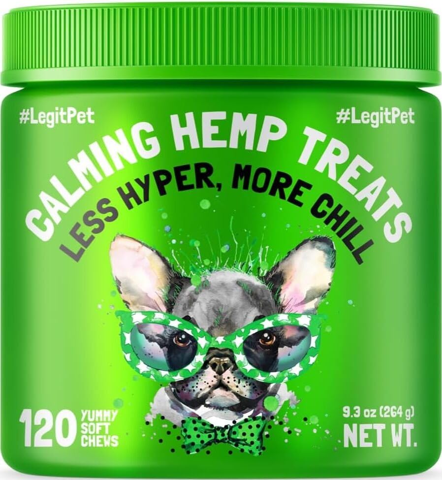 LEGITPET calming treats duck flavor bottle show easy, tasty anxiety relief for dogs