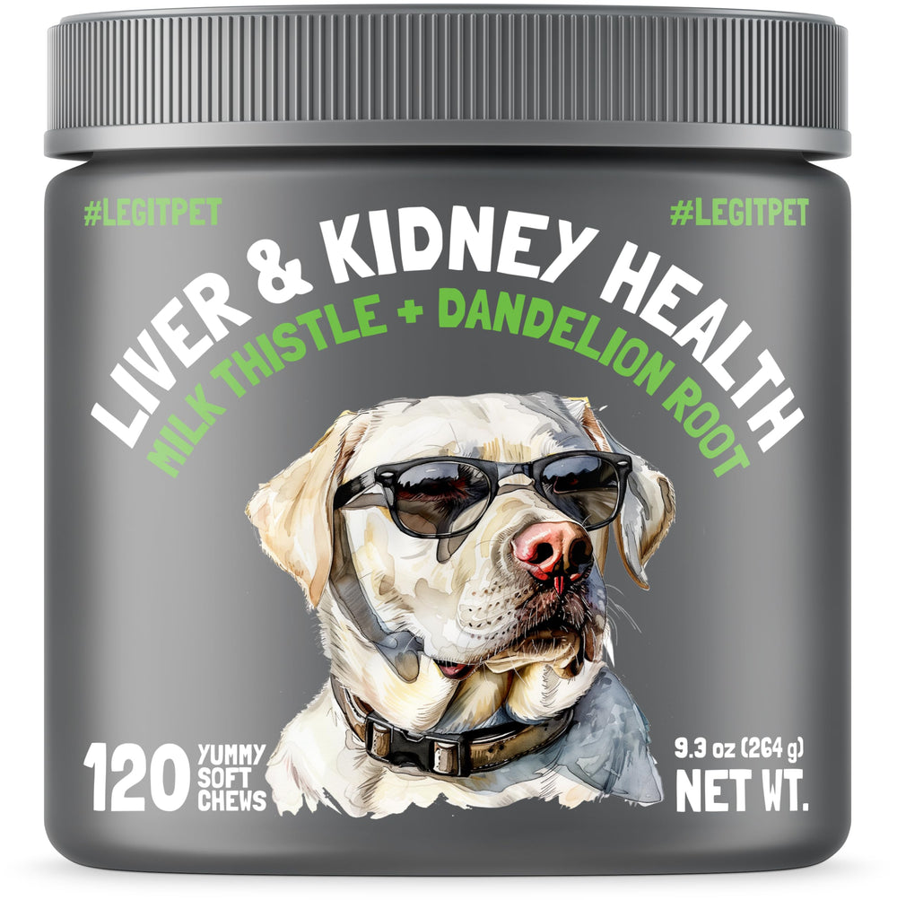 LEGITPET liver-kidney-soft-chews closeup, glossy texture for daily canine support.