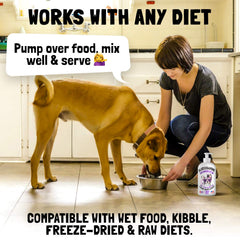 LEGITPET MSM joint support bottle emphasizes anti-stiffness for active dogs.