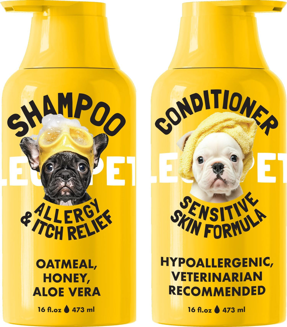 LEGITPET oatmeal dog shampoo bottle-pour enables mess-free baths and quick application.