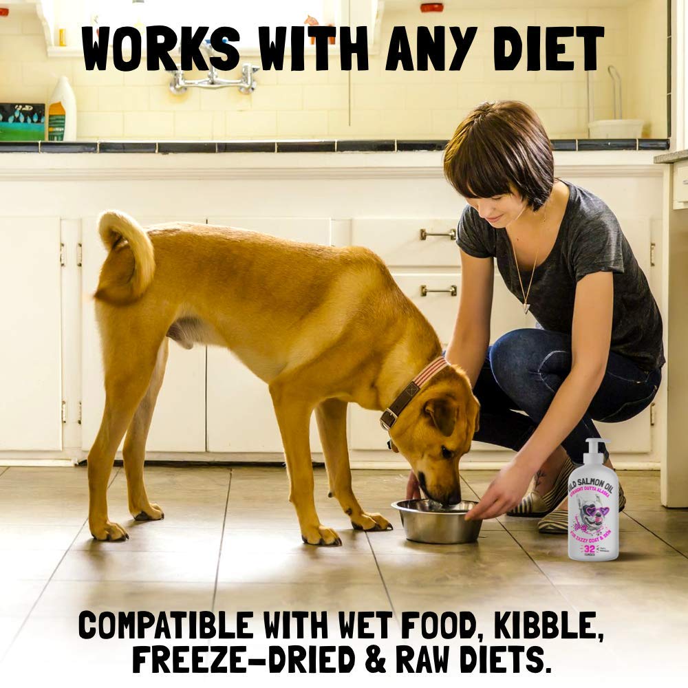LEGITPET Wild Alaskan Salmon Oil cat-serving easy addition to meals for coat health.