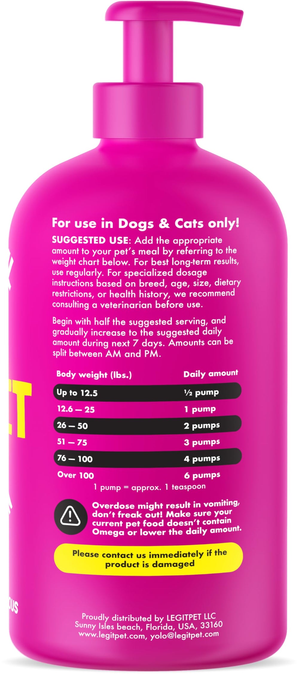 LEGITPET Salmon Oil meal-mixing shows easy integration with kibble or wet food.