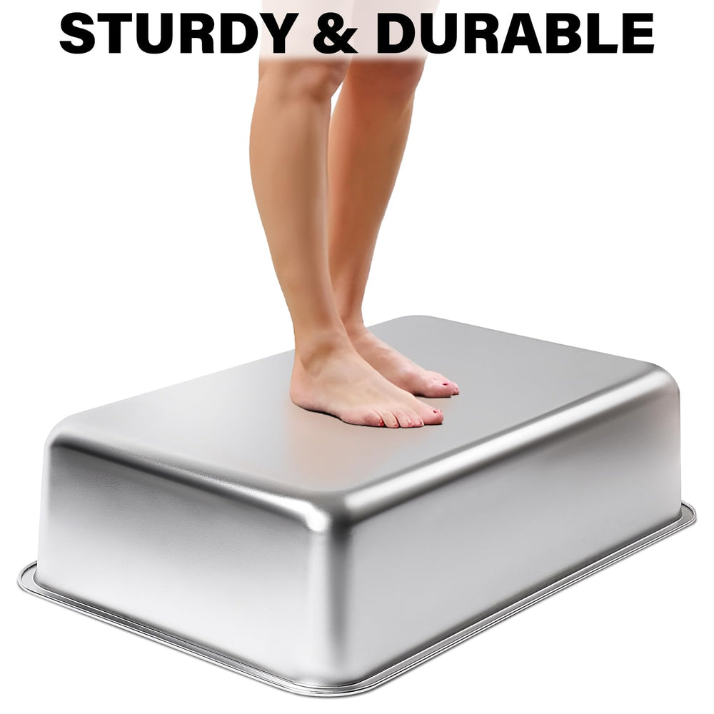 LEGOURNS XL stainless steel litter box with litter demonstrates use-ready setup