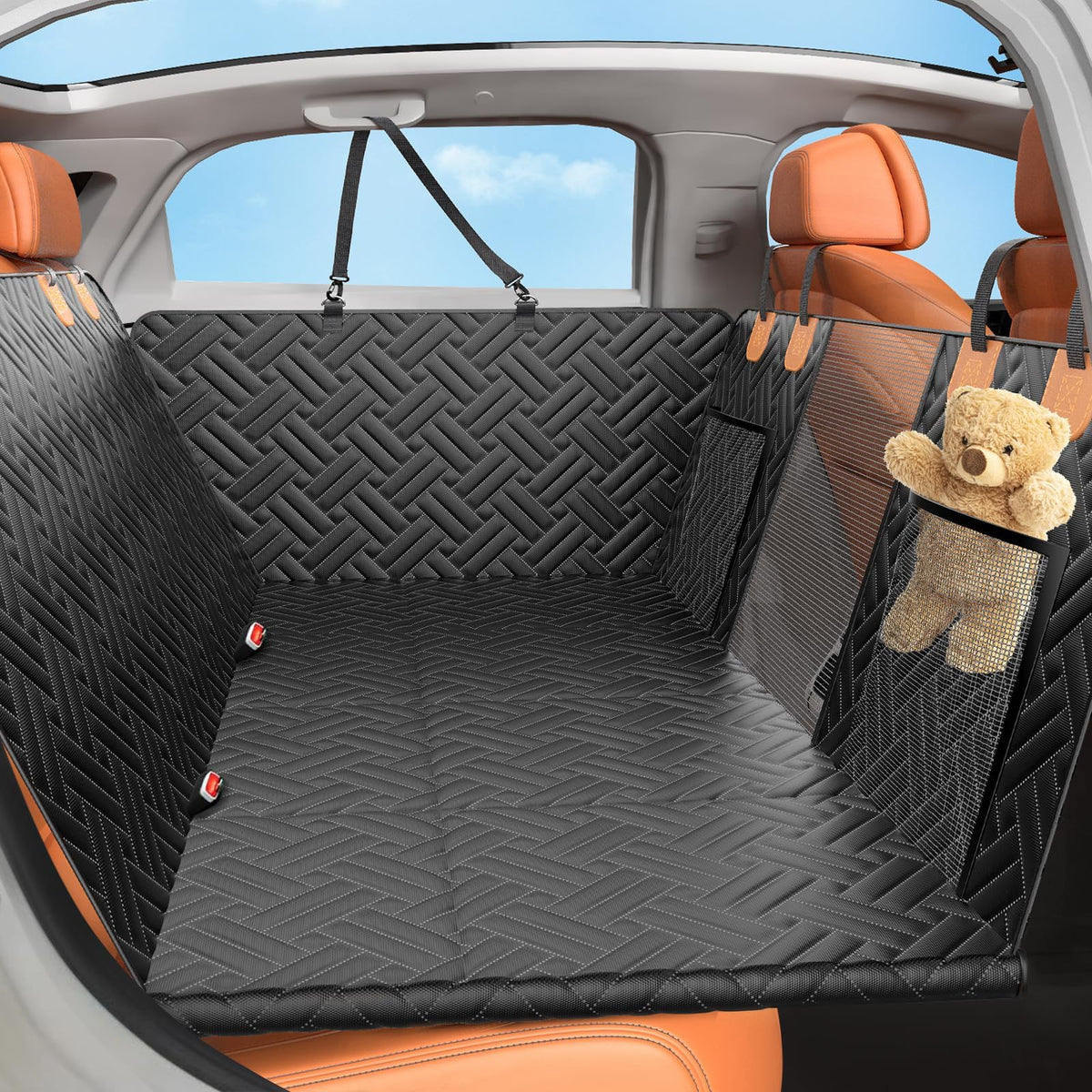LEHNI back seat extender dog hammock for ultimate backseat comfort on long rides.
