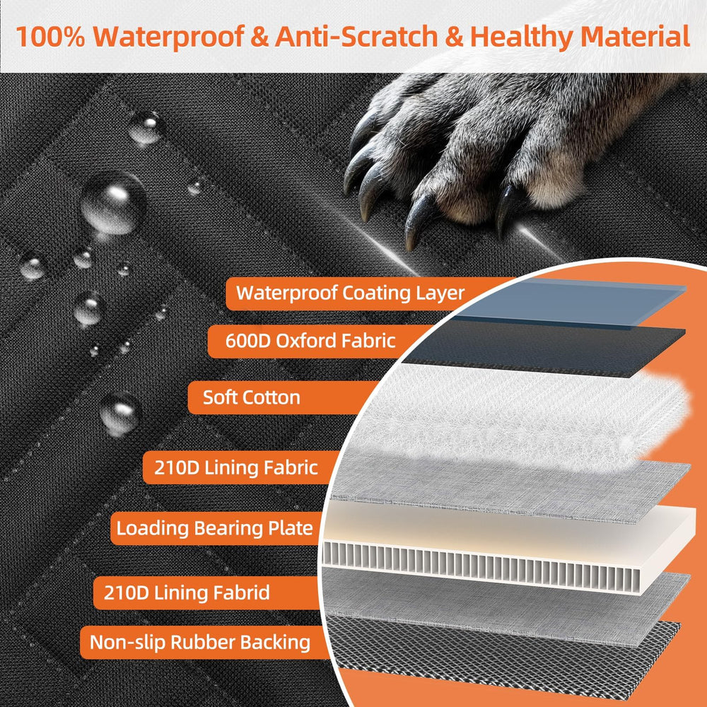 LEHNI back seat extender removable bottom simplifies cleaning after travel.