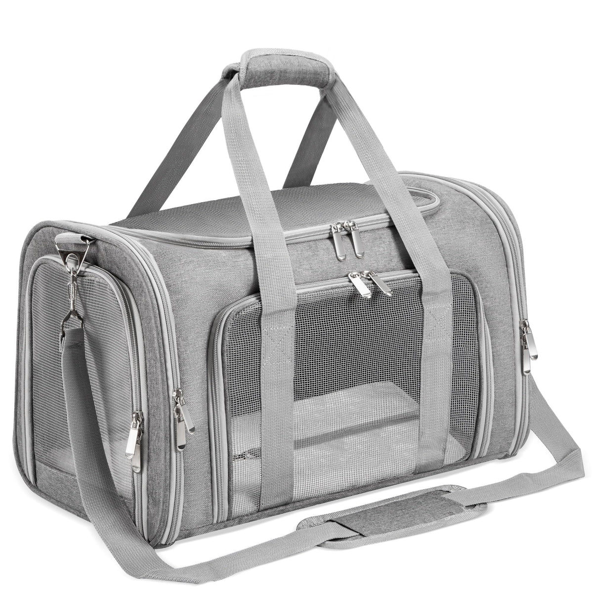 LEHNI soft-sided carrier front view with breathable mesh for airflow