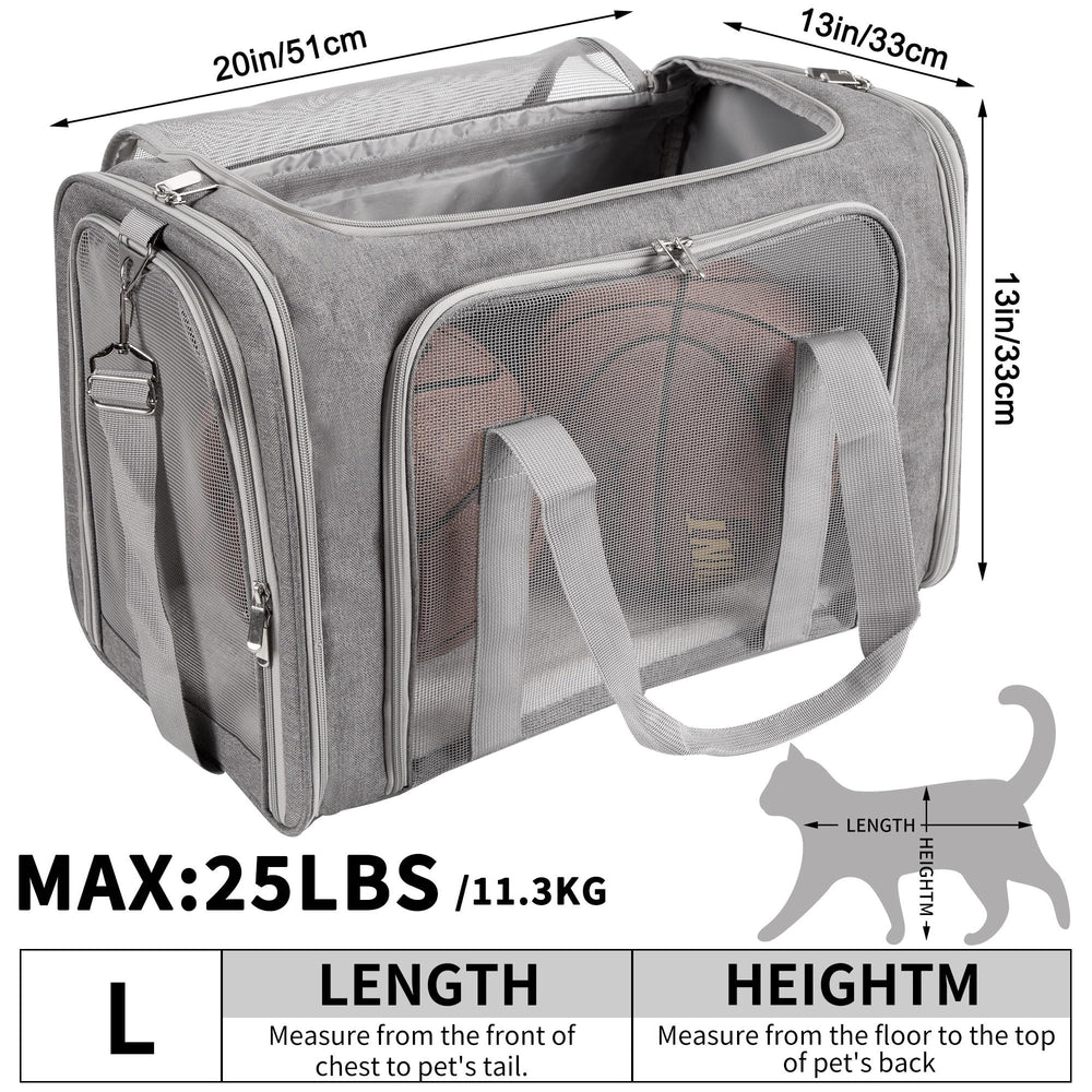 LEHNI soft-sided carrier mesh-windows view provides breathable air flow and visibility.