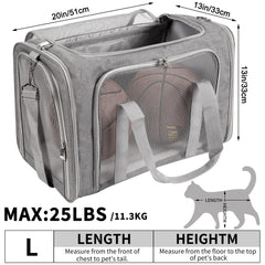LEHNI soft-sided carrier mesh-windows view provides breathable air flow and visibility.