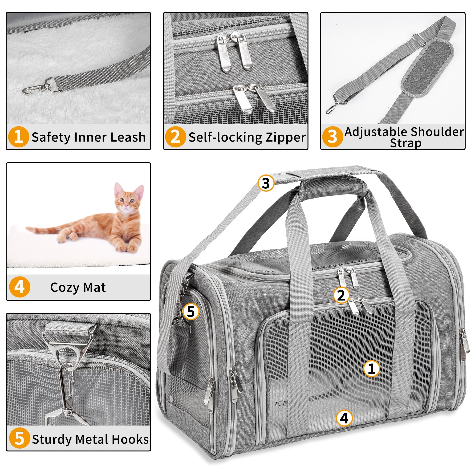 LEHNI soft-sided carrier shoulder-strap view offers hands-free carrying.