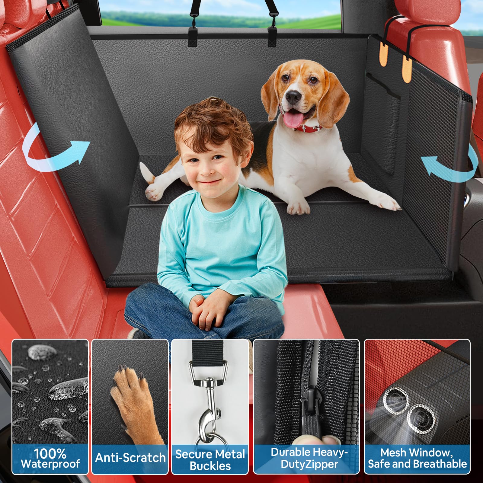 LeHuski raised sides and zippers create a safe pet zone