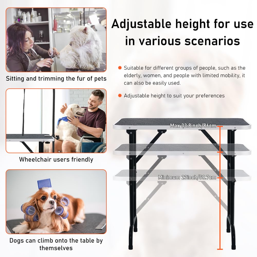 LEIBOU table dimensions 36 by 24 inches for various dog sizes
