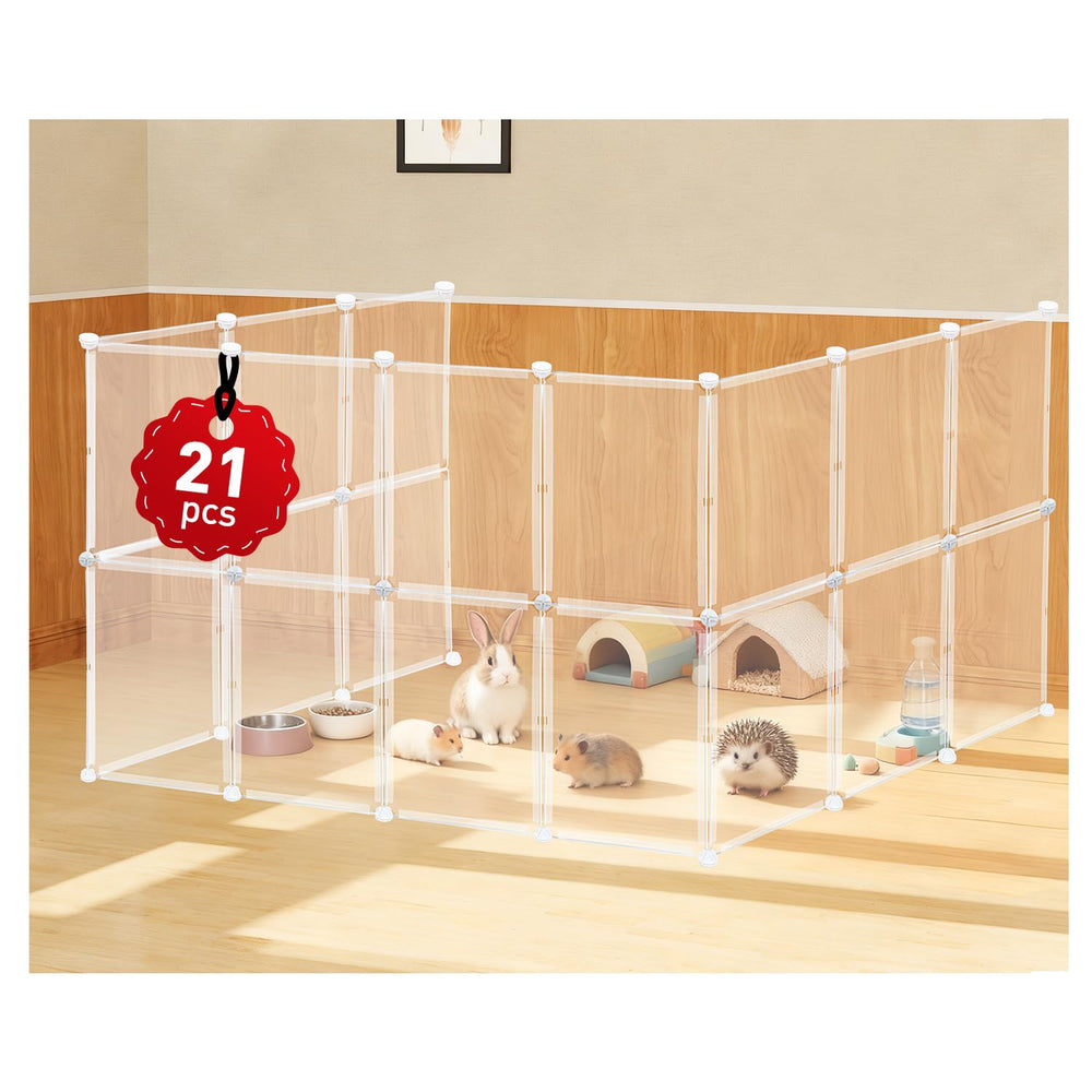 LEICHTEN 21-panels playpen indoor-outdoor setup supports versatile pet space.