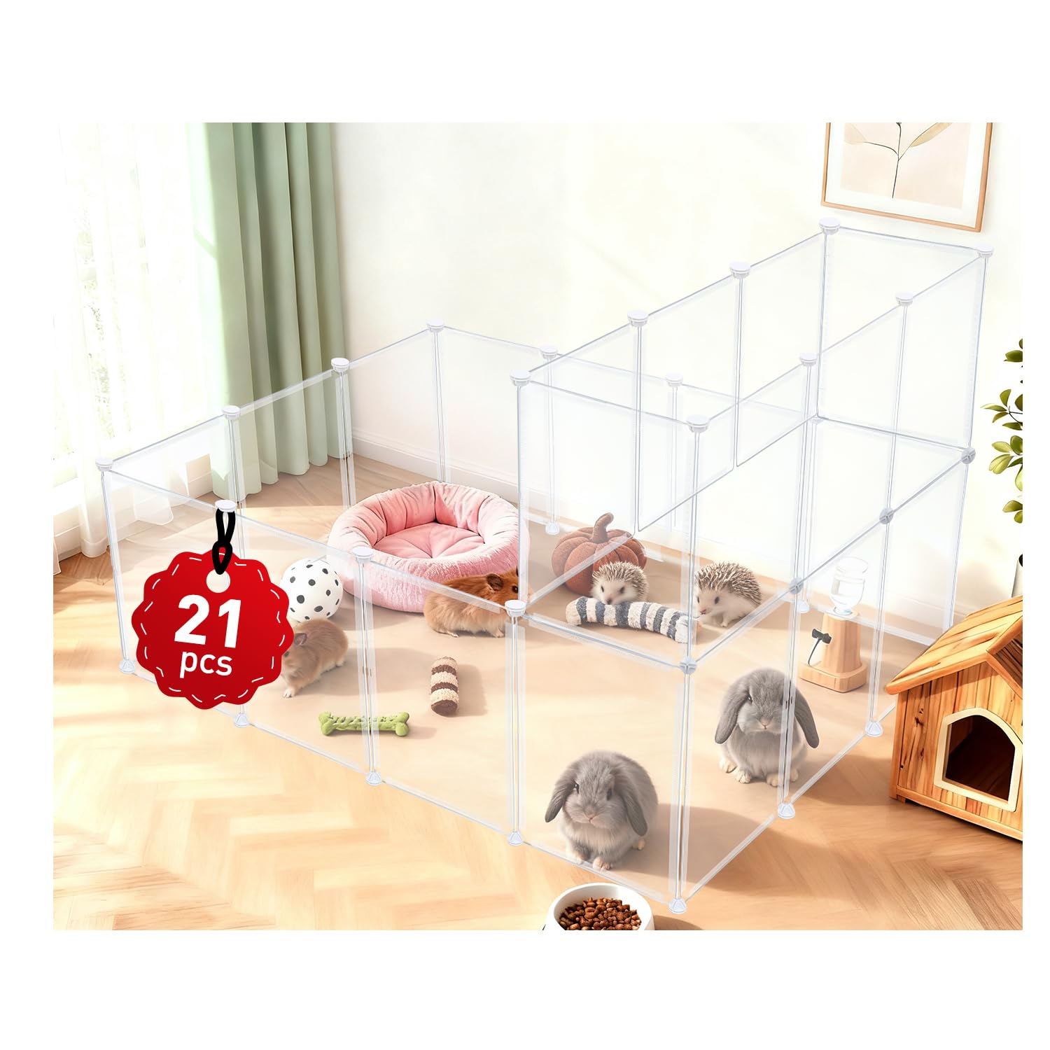 LEICHTEN indoor-outdoor playpen suits rabbits, kittens, hamsters, and more.